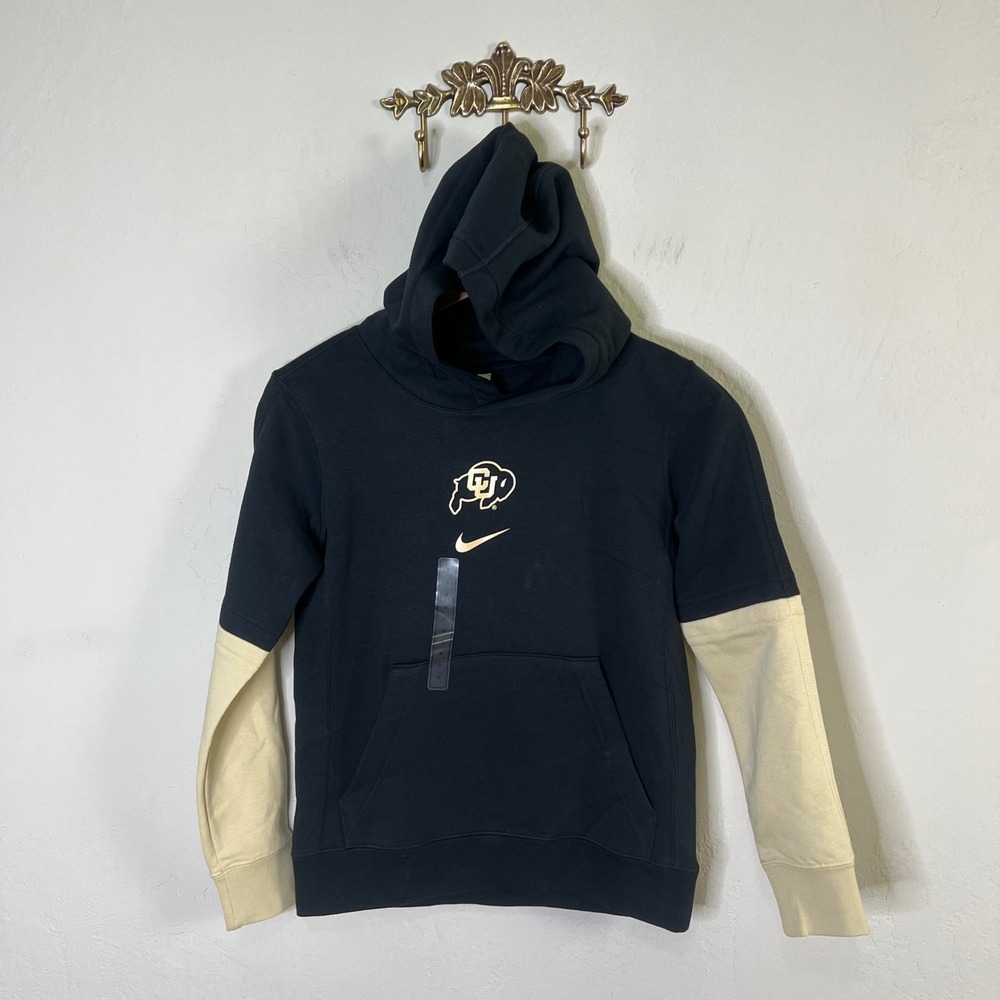 Nike Hoodie Colorado Buffaloes University Youth Size Small Black Gold NEW